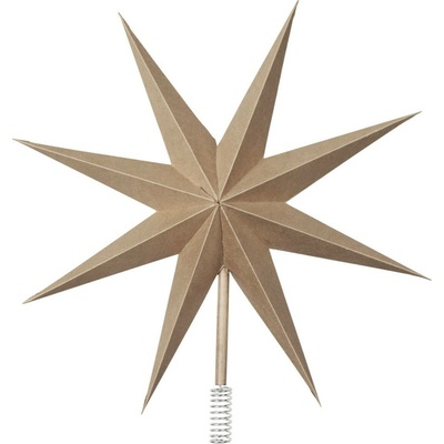 Vianočná špička na stromček priemer 30 cm Broste TOP STAR prírodné