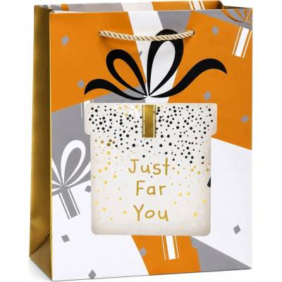 žiadna značka Darčeková narodeninová taška 18x23x10 cm s nápisom „Just For You“