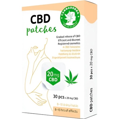 Cannadorra CBD náplasti, 600 mg CBD, bez THC, 30 ks
