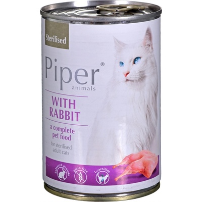 PIPER Cat Sterilised Králik 400 g