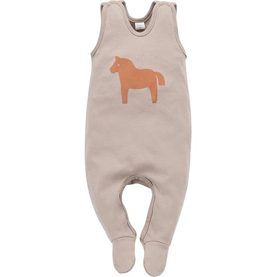 PINOKIO Dupačky Wooden Pony z organickej bavlny beige