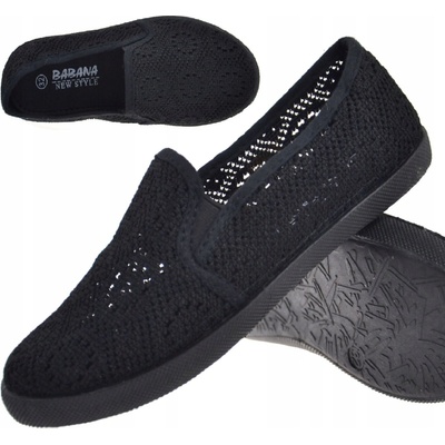 Kids čipka mäkká gumička tenisky čierne