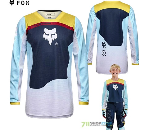 Fox Yth 180 Elevated jersey light blue