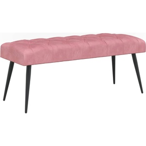vidaXL Пейка с копчета Розово 110 x 40 x 46 cm Кадифе (42038575)
