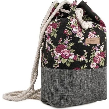 Zagatto dámska kabelka batoh Melange Meadow Flowers ZG-600