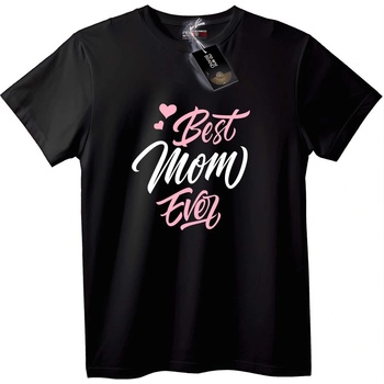 NOONEBRAND Тениска Най-добрата майка - 6XL, Black
