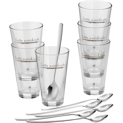 WMF Стъклени чаши с лъжици в сребрист цвят в комплект от 6 броя 280 ml - WMF (996269999)