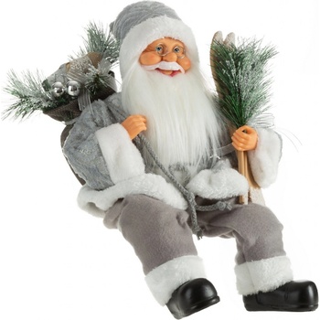 EUROFIRANY VIANOČNÁ FIGÚRKA SANTA 40 CM STRIEBORNÁ