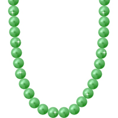 Biju Perlový náhrdelník s umelými perlami tmavo zelenej 6000657-4