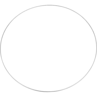 Kovový kruh Ø60 cm lakovaný stříbrná 1 ks