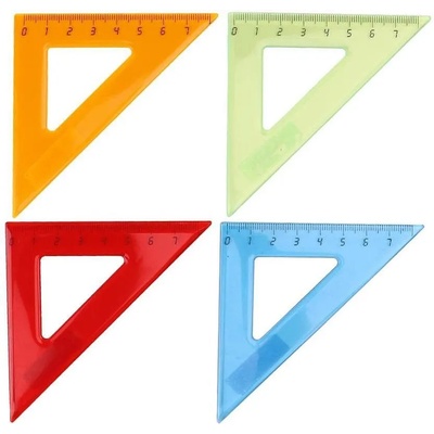 Равнобедрен триъгълник 45° 8 х 8 см. 4 цвята rulex