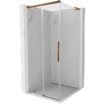 Mexen Rox L плъзгаща се душ кабина 120 x 120 см, прозрачна, розово злато - 8C2L-120-120-60-00 (8C2L-120-120-60-00)