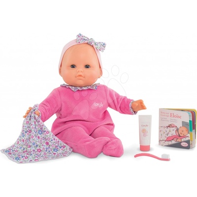 Corolle Eloise Pink ide do postieľky Mon Grand Poupon 36 cm s modrými klipkajúcimi očami a 4 doplnky