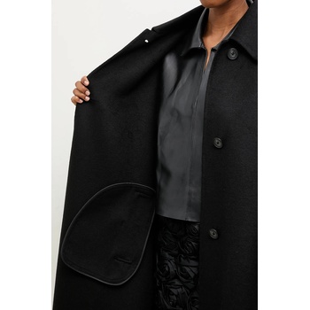 ANSWEAR Вълнено палто Answear. LAB в черно (WA25-KPD008)