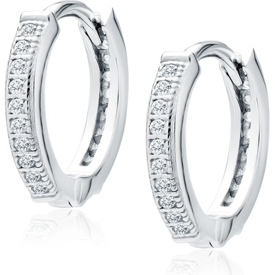 LUNICA Stříbrné náušnice kroužky 0055