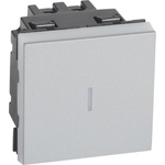 Legrand Кръстат ключ 2 мод. цвят алуминий Easy-Led Mosaic NEW - 079221L (079221L)