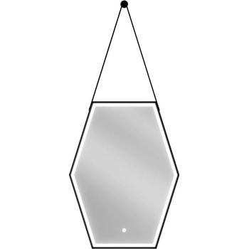 Mexen Orla огледало за баня с подсветка 60 x 80 см, LED 6000K, против пара, черна рамка - 9815-060-080-611-70 (9815-060-080-611-70)