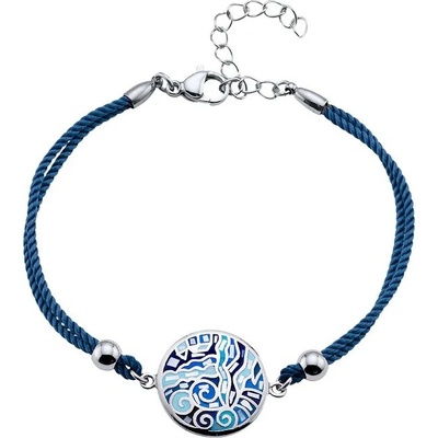 CRYSTalp Prepracovaný textilný náramok Trencadis 72008.BLU.E