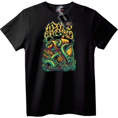 NOONEBRAND Тениска Страшни пирати с октопод - 5XL, Black