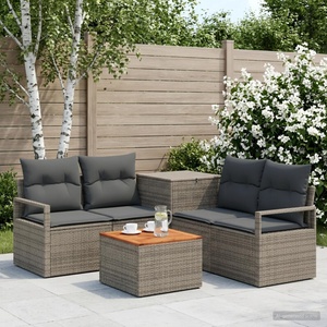 vidaXL Комплект дивани 6 бр. Сив и тъмен сив 55 x 55 x 37 см (3447248)