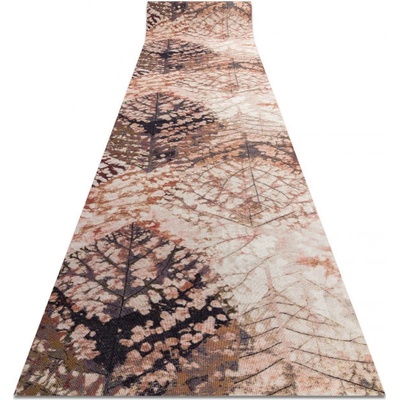 Najkoberce Digital Leaves Lístie béžový / ružový metráž 65 cm