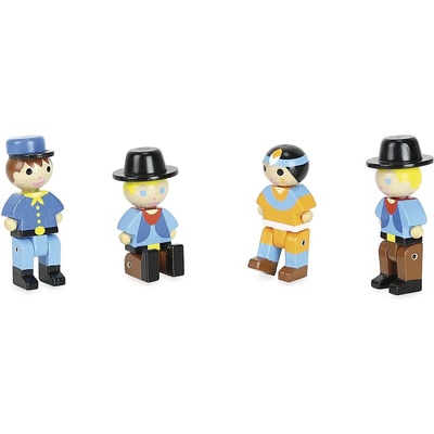 Jeujura Dřevěné postavičky divokého západu 4 ks