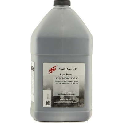 Static Control Тонер бутилка за Kyocera ECOSYS FS-1xxx, Epson AcuLaser M2xxx, Olivetti 3xxxMF, Triumph Adler DC-6130, LP-4228, Black, KYTK140UNIV, Static Control, Неоригинална, заб: 1 kg (KYTK140UNIV-1KG)