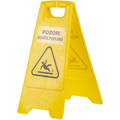Výstráný stojan "POZOR MOKRÁ PODLAHA", 60c30cm, žlutá