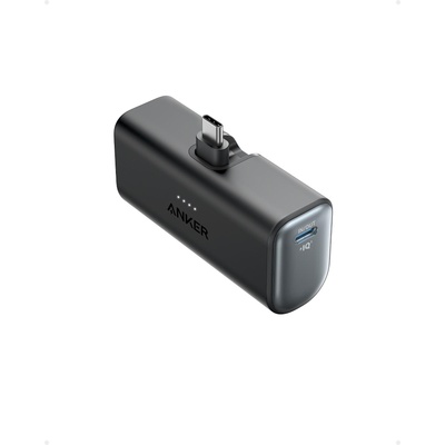 Външна батерия с USB-C конектор - Anker Nano Powerbank With USB-C Connector 5000mAh 22.5W (черен) (A1653H11)