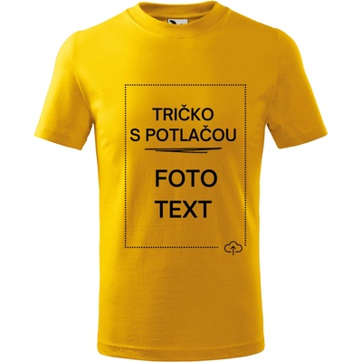 Detské tričko s potlačou žltá