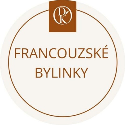 Davídkovo koření Etiketa Francouzské bylinky béžová průměr 4,5 cm 1 ks