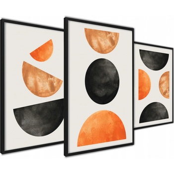 Plagát Abstrakcie - Moderné Plagáty Triptych umenie bez rámu 50 x 70 cm