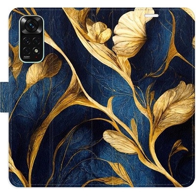 Pouzdro iSaprio flip GoldBlue Xiaomi Redmi Note 11 / Note 11S