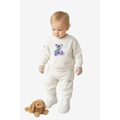 Baby dievčenský 2komplet Superpower off white