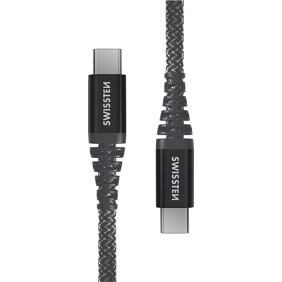 SWISSTEN Kevlar USB-C/USB-C 1, 5 m Цвят: тъмно сив