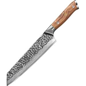 HARAHU Дамаски кухненски нож ZA-37481 - Kiritsuke / Кафяв KP37481