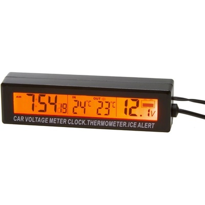 Teploměr digitální vnitřní / venkovní / hodiny / voltmetr | Zboží Auto