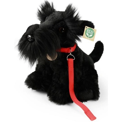Rappa Плюшено куче шнауцер с каишка 30 см eco-friendly