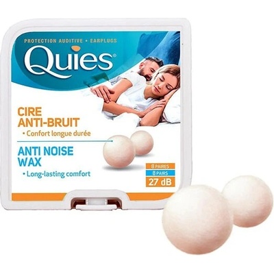 QUIES WAX EARPLUGS Štuple do uší 8 párů Biela