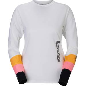 Scott Дамска фланелка с дълъг ръкав за колоездене Scott Women's Tee Tuned L/S Cycling jersey - White (156-2865-0114)