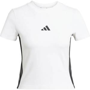 adidas Дамска тениска adidas Women's 3-Stripes SJ Baby Tee T-shirt - White / Black (916-6782-0314)