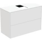 Ideal Standard Atelier Conca стенен шкаф с 2 чекмеджета и плот с централен изрез 80 см матово бяло (T3947Y1)