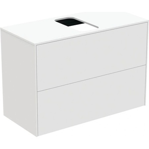 Ideal Standard Atelier Conca стенен шкаф с 2 чекмеджета и плот с централен изрез 80 см матово бяло (T3947Y1)