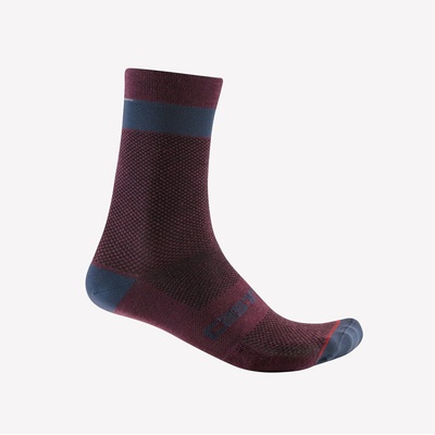 Castelli Мъжки чорапи Castelli Alpha 18 Socks Mens - Bordeaux