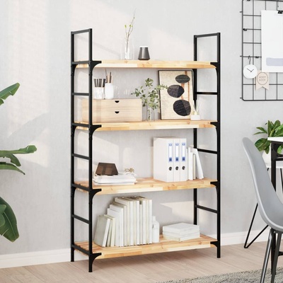 vidaXL Плаващи рафтове, 3 бр. , 100x30x4 см, необработена масивна дървесина, акация (3279457)