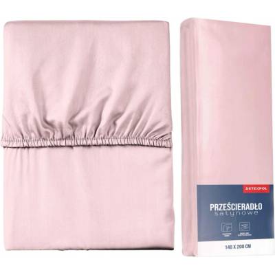 DETEXPOL Prostěradlo z mikrovlákna s gumou růžové 220x200