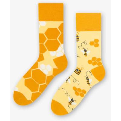 Pánske nerovnaké ponožky Bee žltá