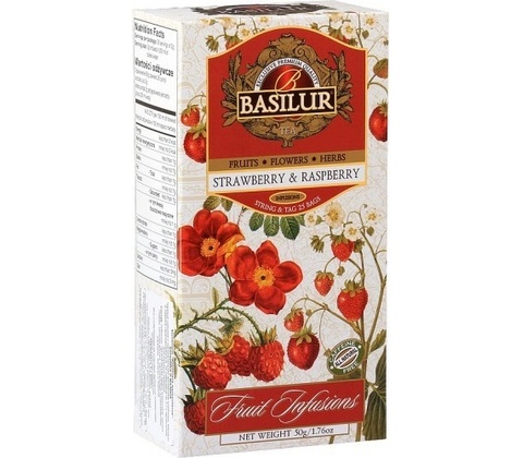 Basilur Fruit Strawberry & Raspberry 25 x 2 g