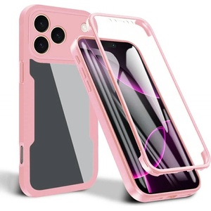 Techsuit Калъф за iPhone 17 Pro - Techsuit - ColorVerse 360 Series + Screen Protector - Розов