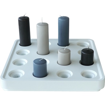 Born in Sweden Свещник Stumpastaken бял алуминий (7340160-10)